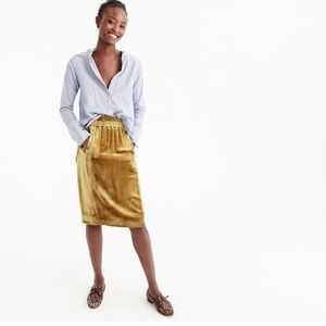 J. Crew Mustard Yellow Skirt with Deep Pockets
